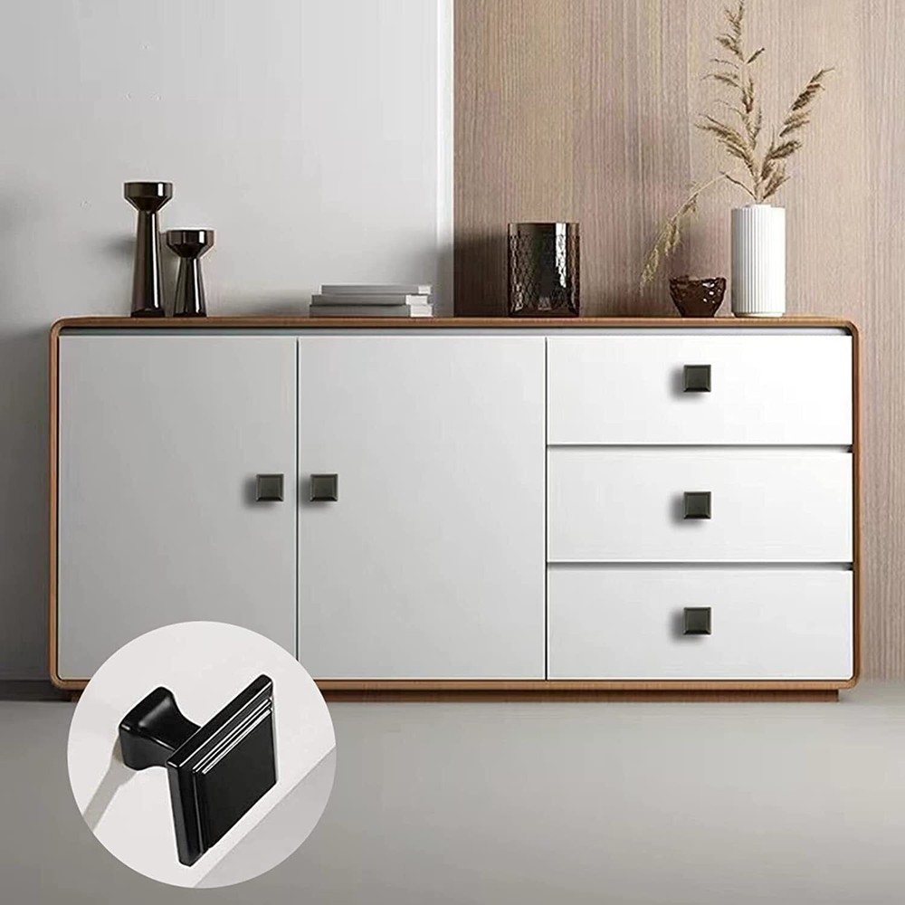 Lot Matte Black Cabinet Pull Knobs Kitchen Drawer Handles Door Cupboard Hardware