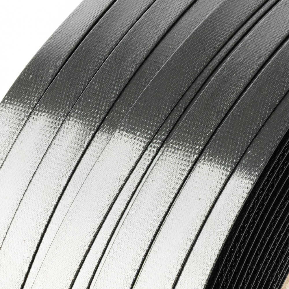 U.S. Solid 3/4" x 0.04" x 1312ft Polyester PET Strapping Black