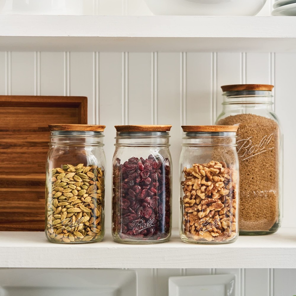 ® Jar Lids, 5 Pack Jar Wooden Storage Lids