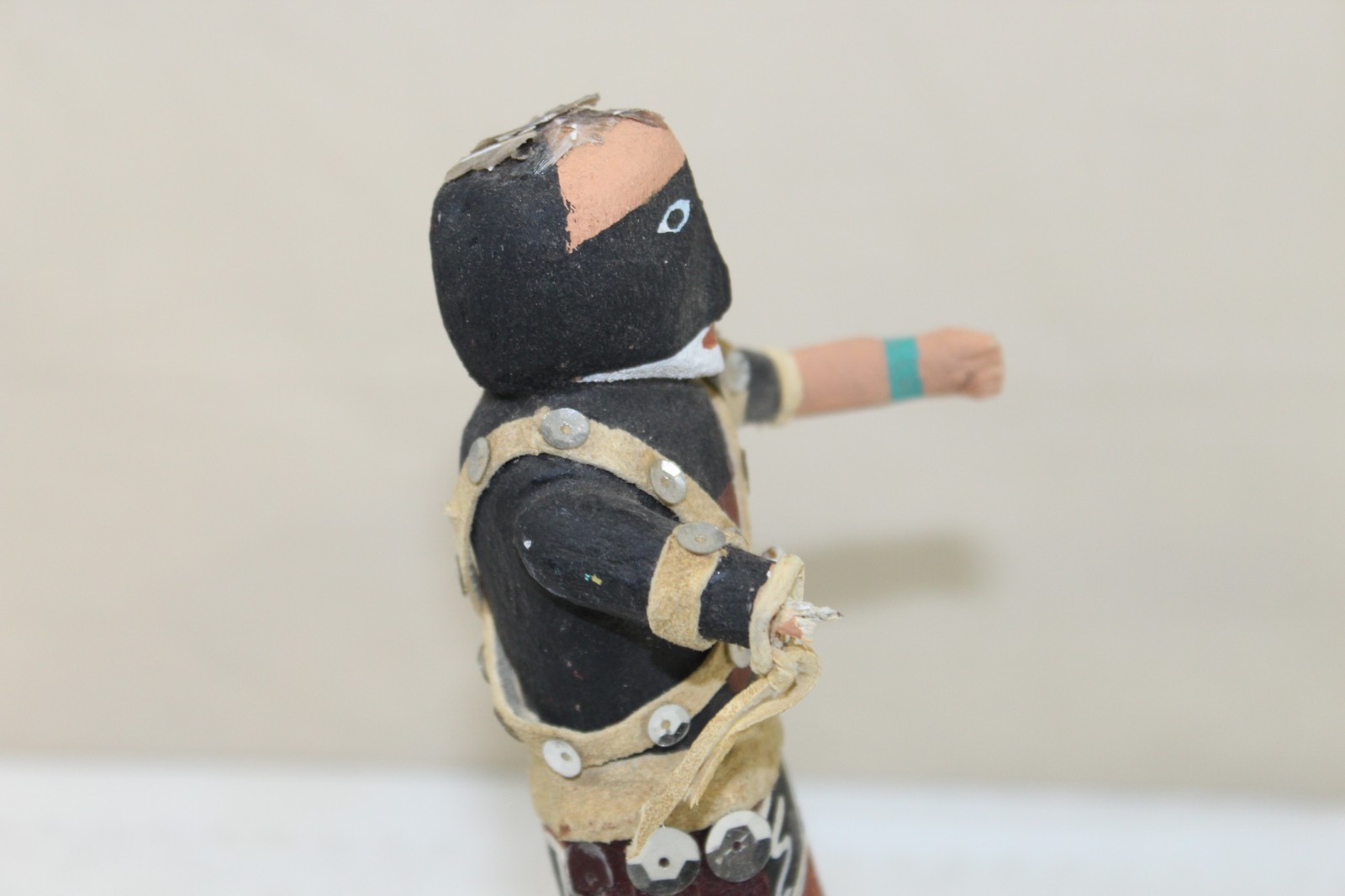 Vintage Hopi Pueblo 7.25" Kachina Doll "Snake Dancer" Signed with Losses