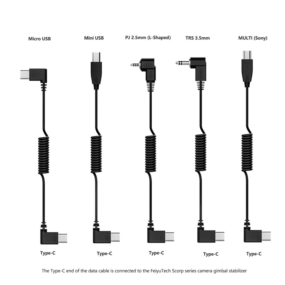 Camera Gimbal Control Cable Kit–Type-C to Micro/Mini/2.5mm PJ/3.5mm TRS/MULTI