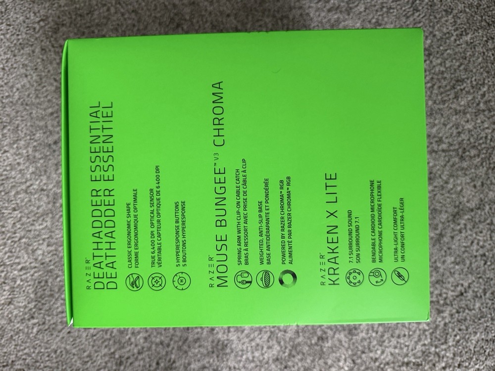 Razer Game On Bundle (DeathAdder Essential + Kraken X Lite + Mouse Bungee V3)