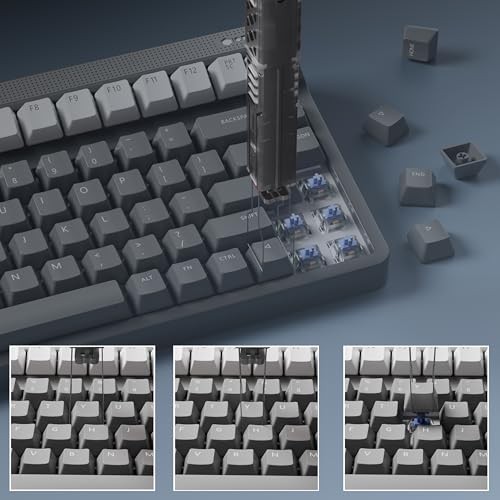 Translucent 2-in-1 Switch Puller Keycap Puller for Hot-Swappable Black