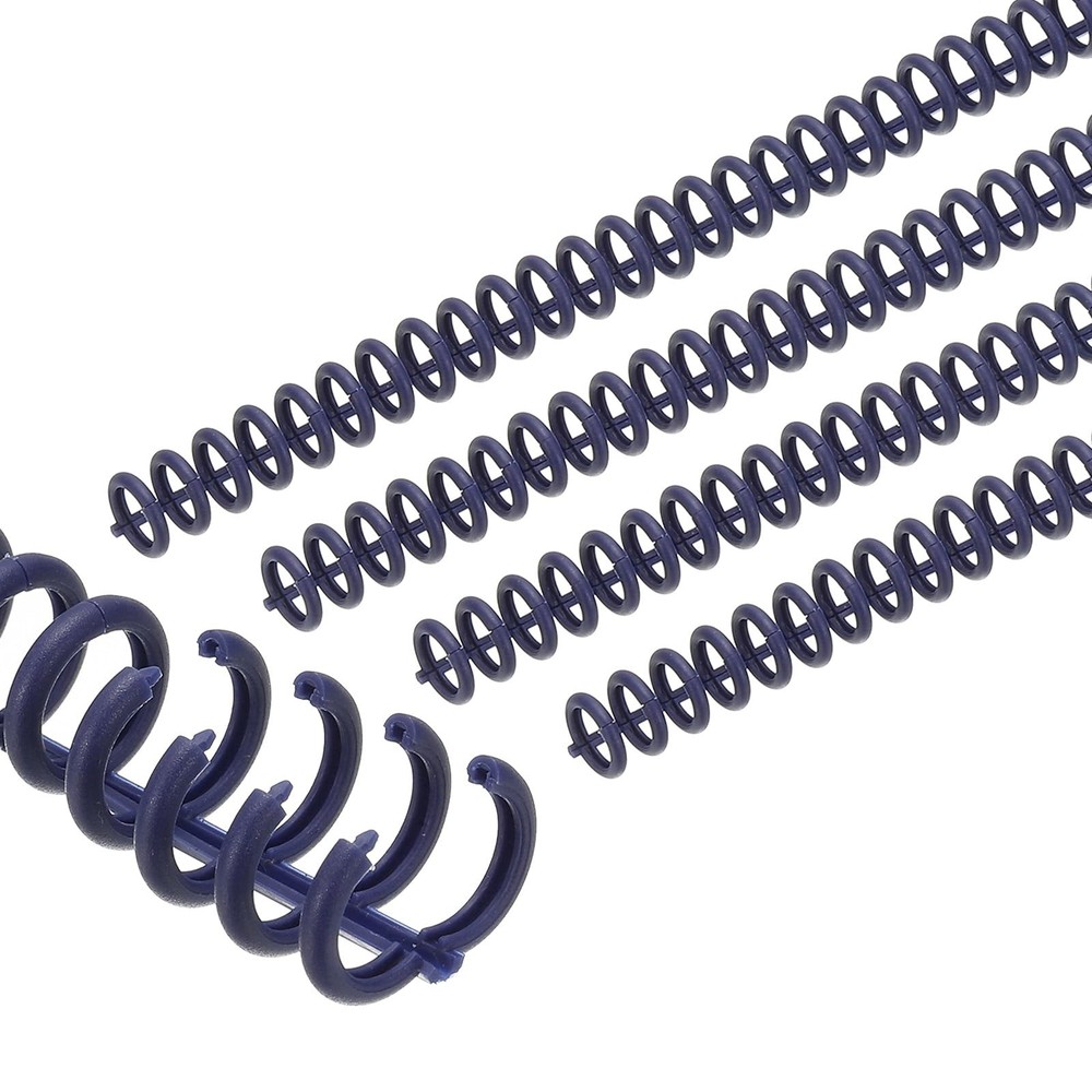 12mm1/2" Plastic Spiral Binding Coils 50 Pcs Binding Spirals 85 Sheet Capacit...