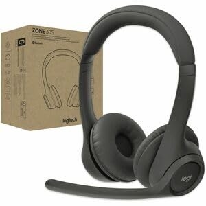 LOGITECH ZONE 305 BUSINESS WIRELESS BLUETOOTH HEADSET 981-001452 - BLACK