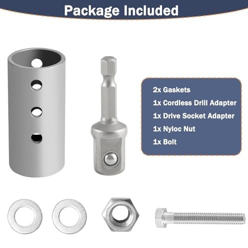 Trailer Jack Electric Drill Adapter with 1/2 Inch Socket Adapter Bit