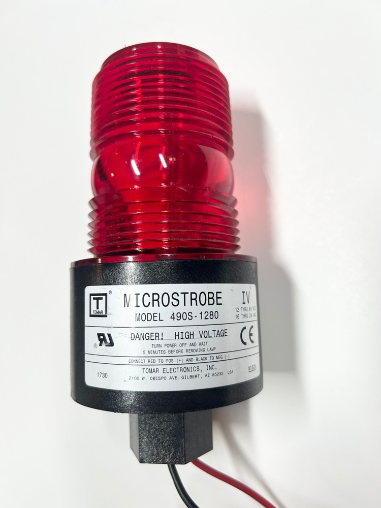 Tomar Electronics 490S-1280 MicroStrobe IV Beacon - 1280 VDC - RED
