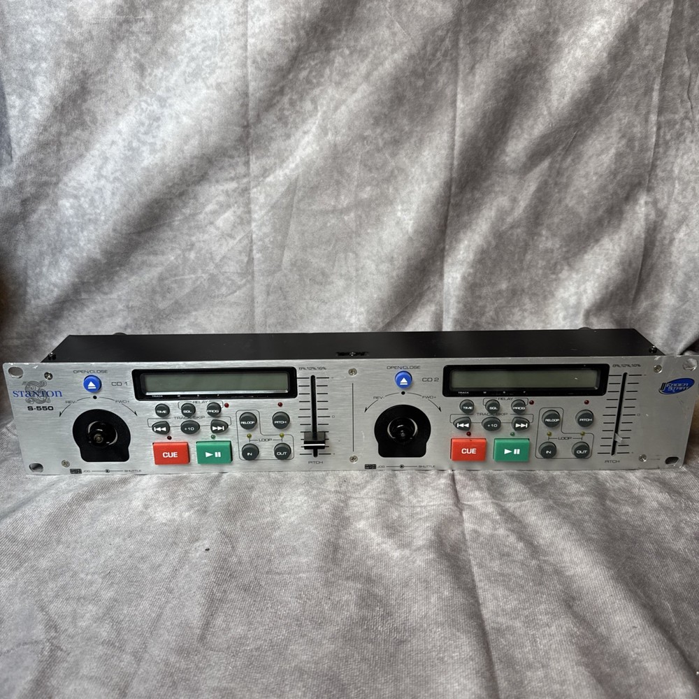 STANTON S-550 PROFESSIONAL FRONT LOADING DUAL CD PLAYER - parts only UNTESTED