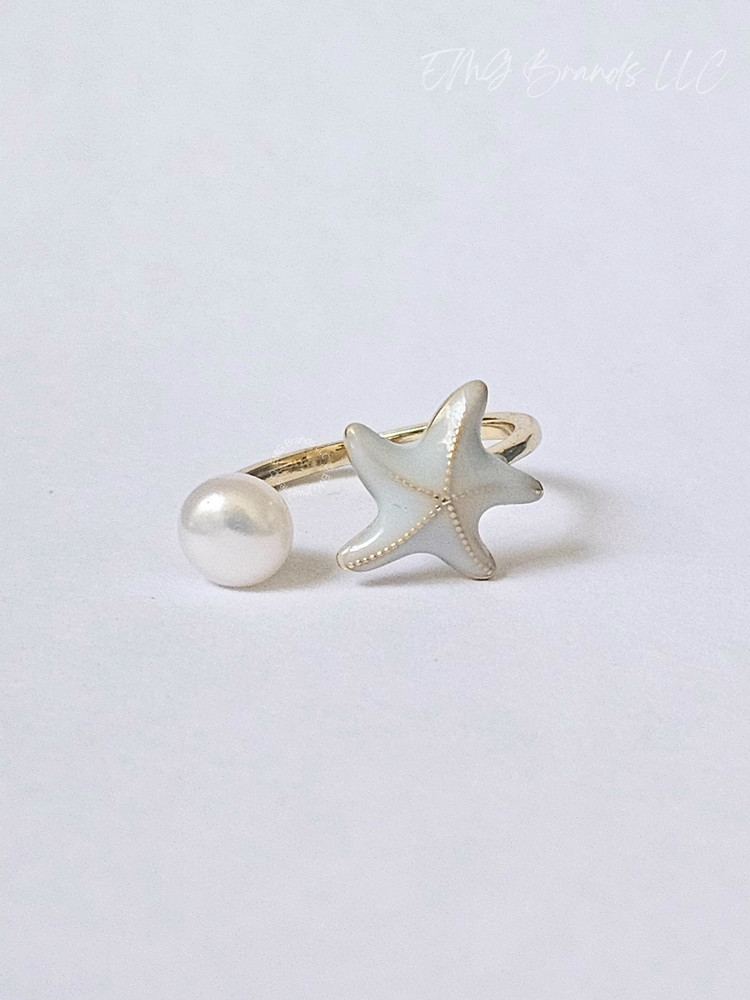 Starfish Pearl Ring