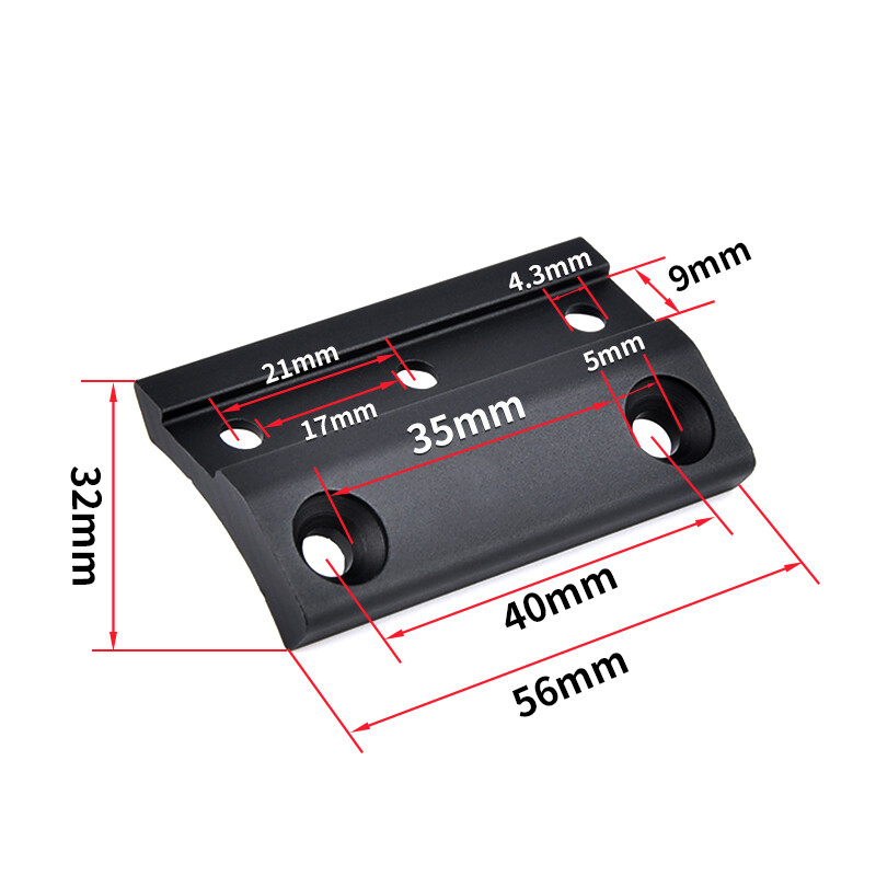 Scout Offset Mount Base For WADSN M300 M600 Light Tactical Flashlight Mount base