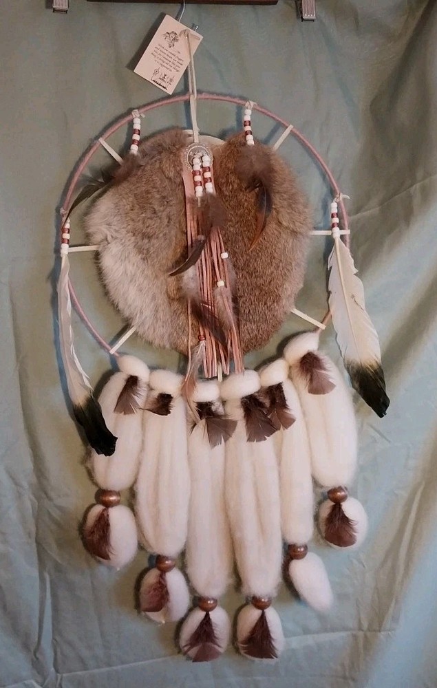 Dream Catcher Handmade Feathers Native American Mandella Shield Wall Hanging 28"