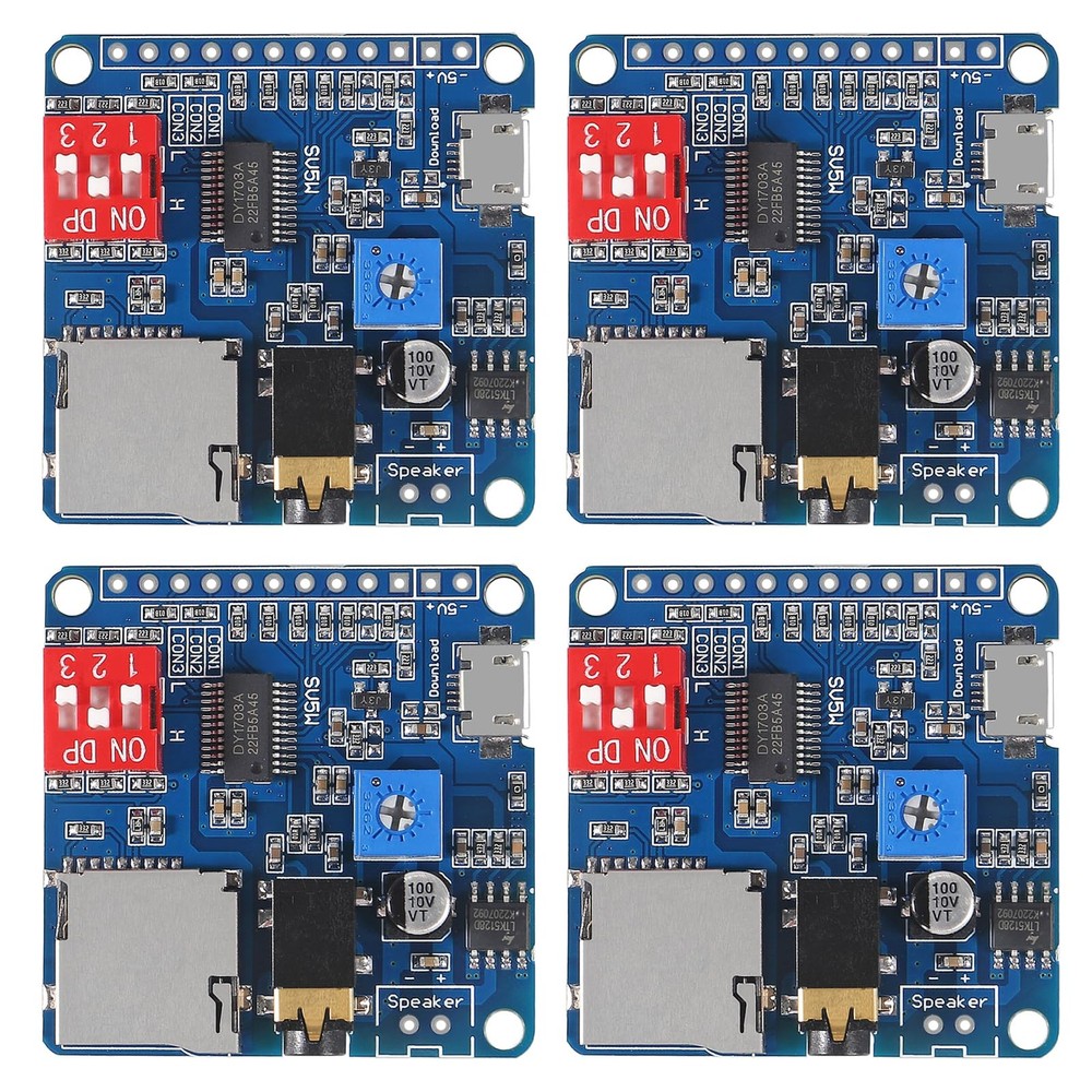 4 PCS DY-SV5W MP3 Voice Playback Module IO Trigger UART Serial Adapter