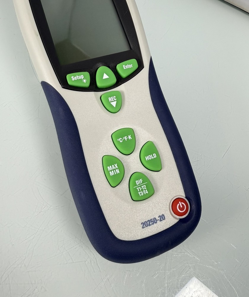 Digi-Sense WD-20250-20 Pro 4-Input Data Logging Thermocouple Thermometer Tool