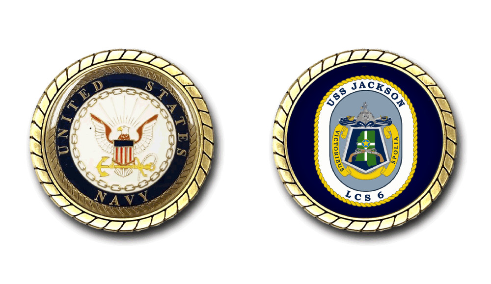 USS Jackson LCS-6 Crest Challenge Coin