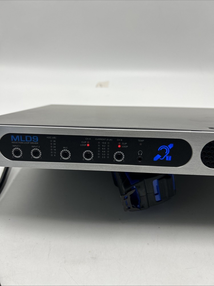 Ampetronic MLD9 Professional 2-Channel Rackmount 1U Induction MultiLoop Driver