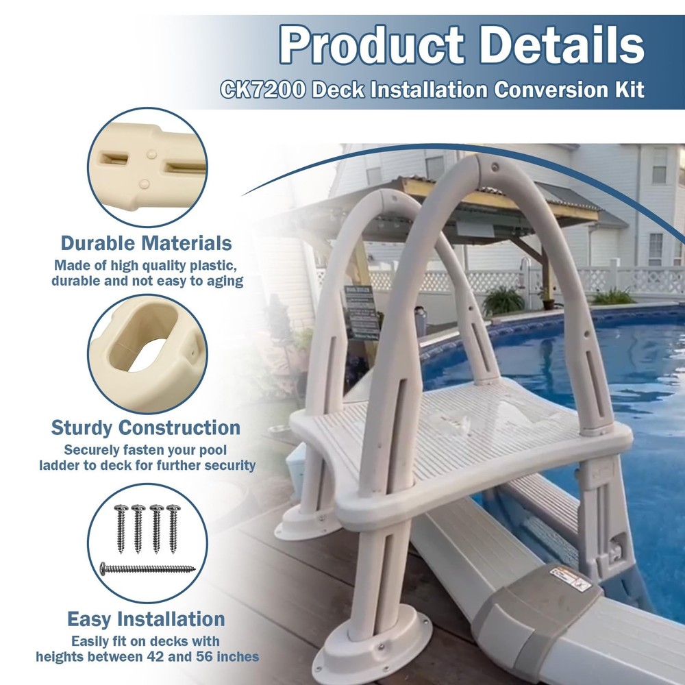 CK7200 Deck Mount Conversion Kit for 7200 Roll-Guard A-Frame Pool Ladder