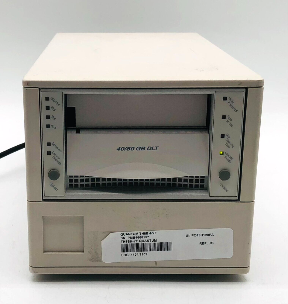QUANTUM 40/80 GB DLT TH8BH-YF EXTERNAL TAPE DRIVE