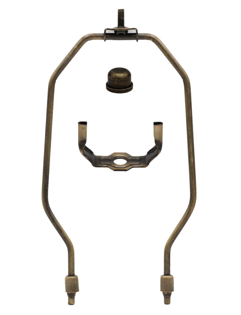 Antique Brass Make-A-Lamp Kit With All Parts & Instructions for DIY Lamp Repair