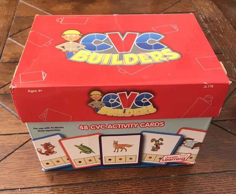 Junior Learning CVC Builders Activity Cards For Early Readers; Complete