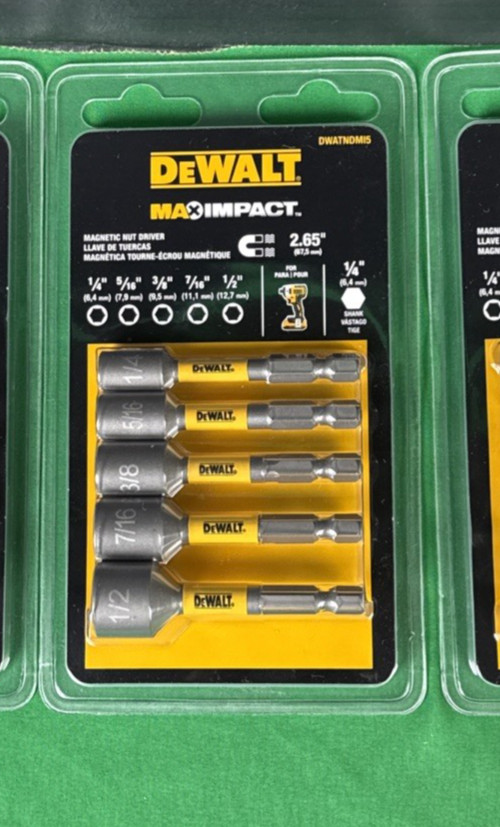 DEWALT MAX IMPACT Steel Nut Driving Drill Bit Set 5-Piece Each DWATNDMI5