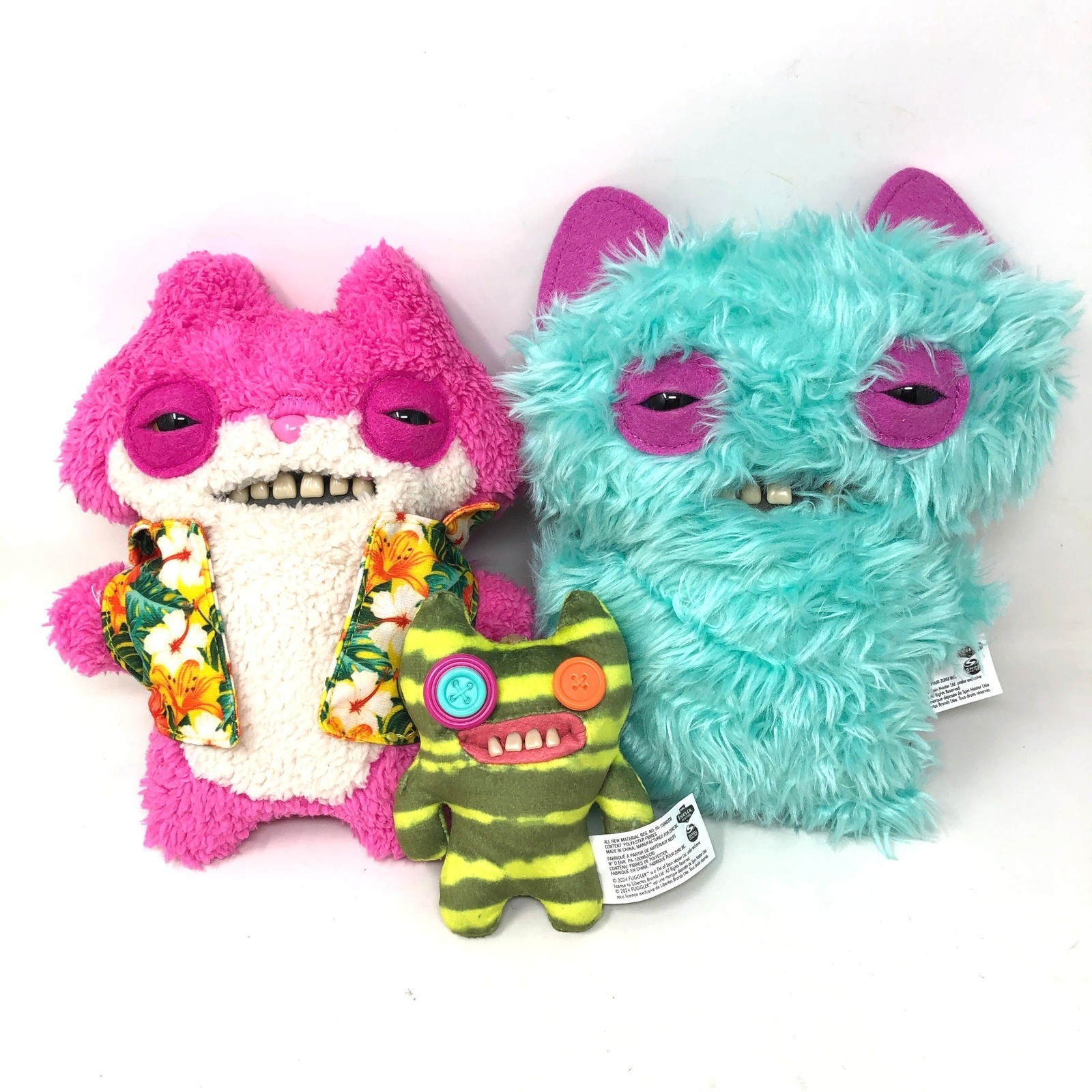 Fuggler Plush Monster Lot Sketchy Squirrel Yawper Pomeranian Indecisive Clip