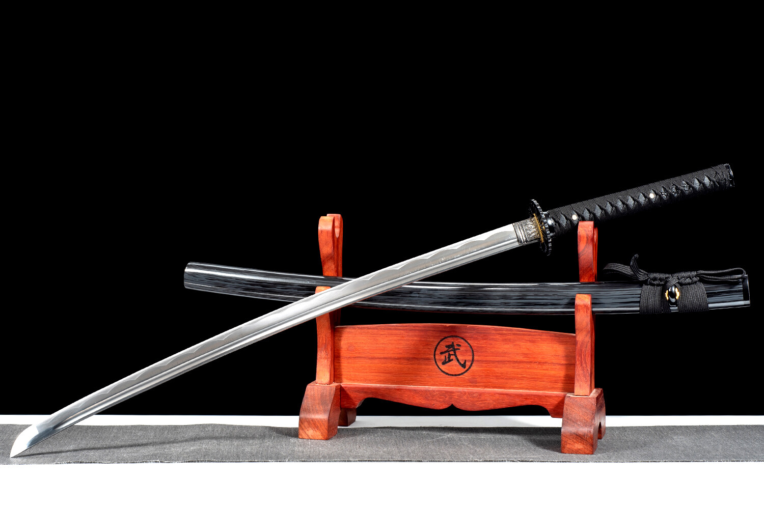 Sharp All Black Katana 1095 Steel Battle Ready Japanese Samurai Functional Sword