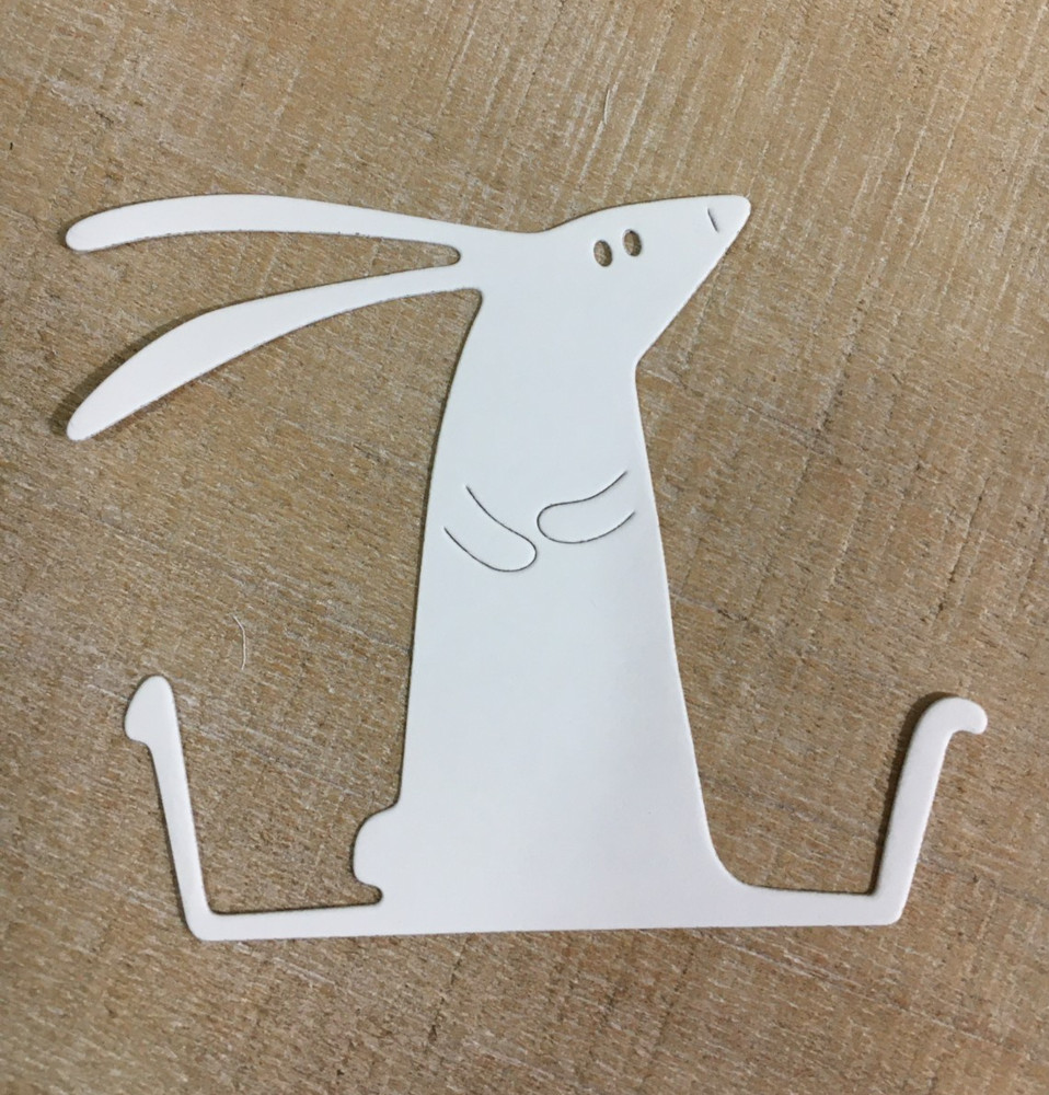 Easter Bunny Rabbit cut die EMBELLISHMENTS 9 pcs (WHITE)