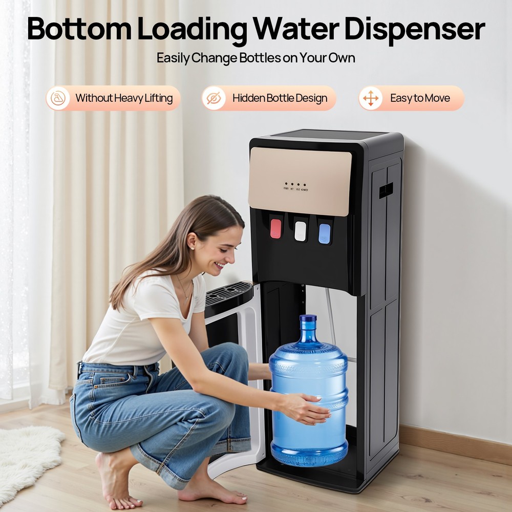 Bottom Loading Water Cooler Dispenser With Adjustable 3 Temperature Setting