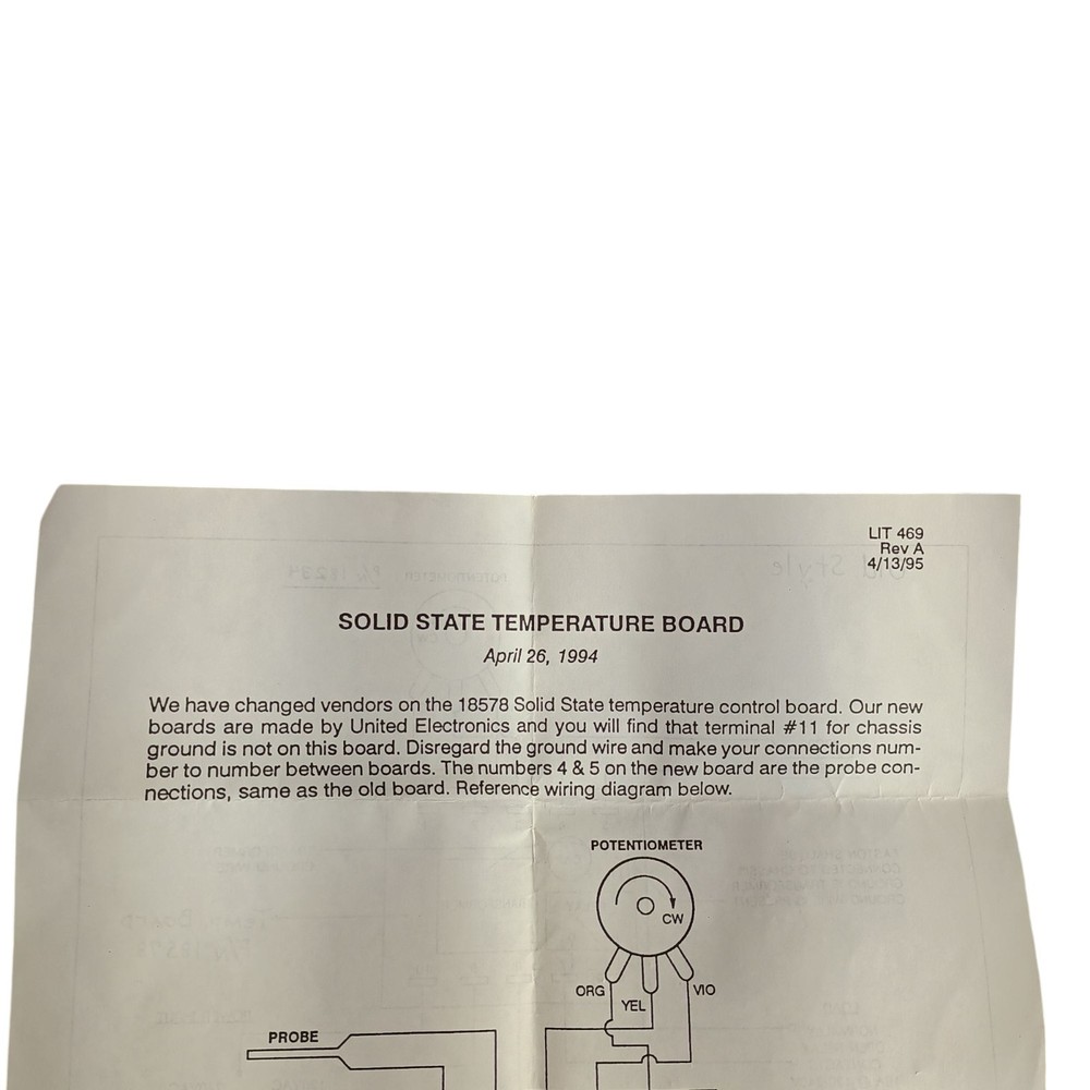 Blodgett 18578 Temperature/Cook Controller BL18578