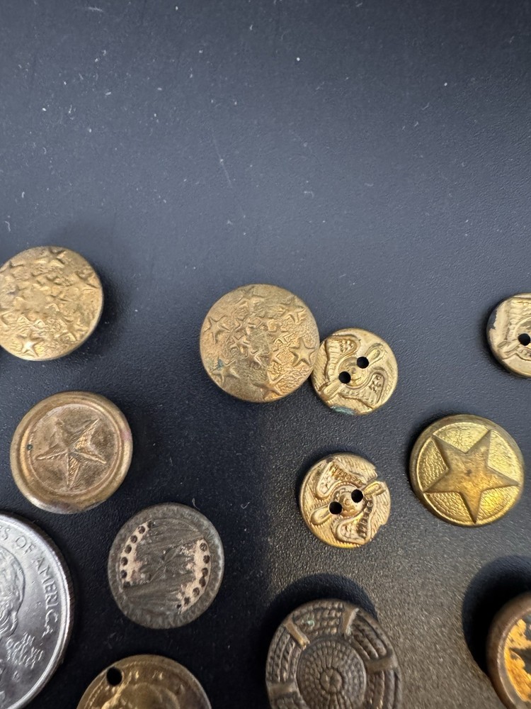 Vintage Star bell Metal Button Lot