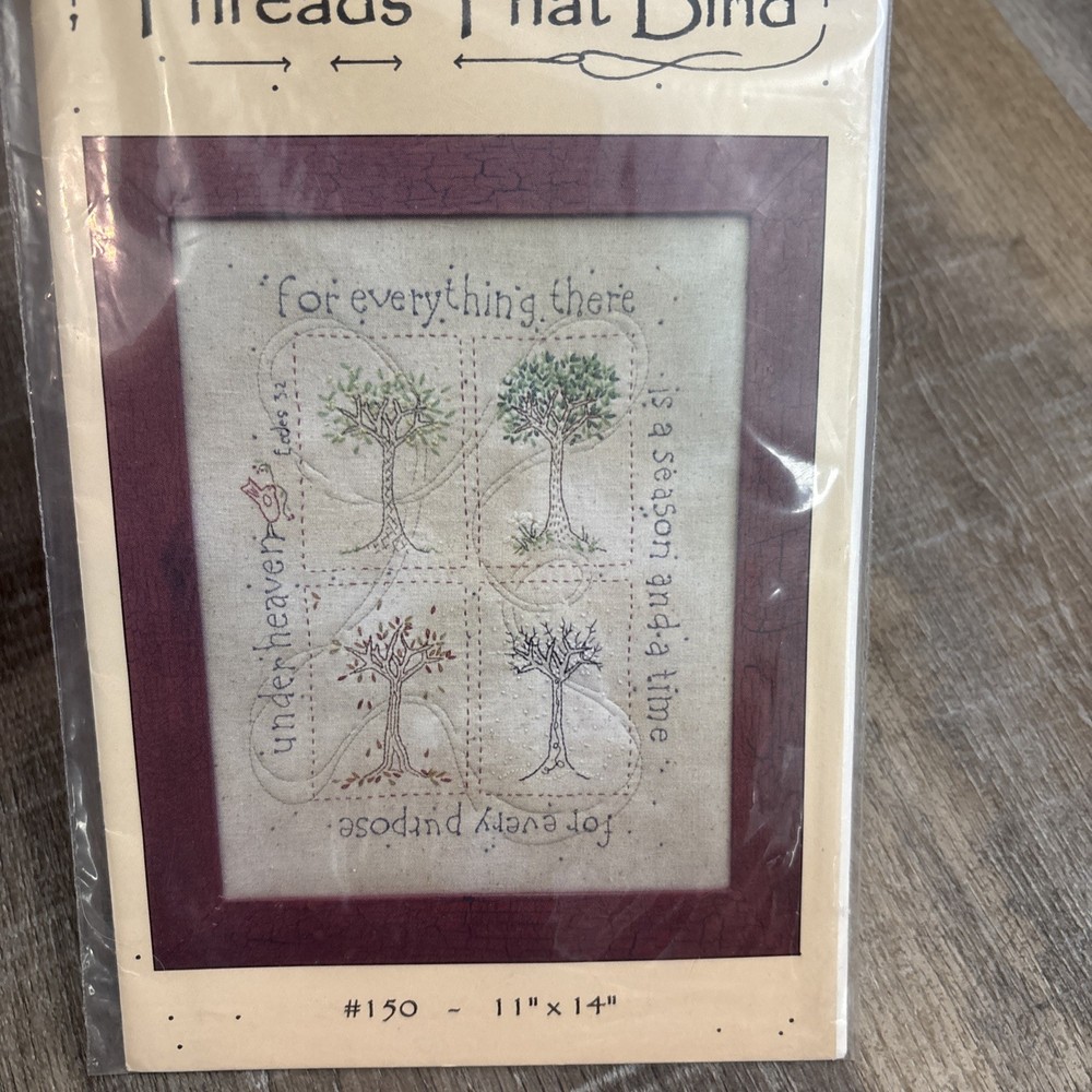 Threads that Bind Hand Embroidery Pattern Ecclesiastes 5:2 Season For Everything