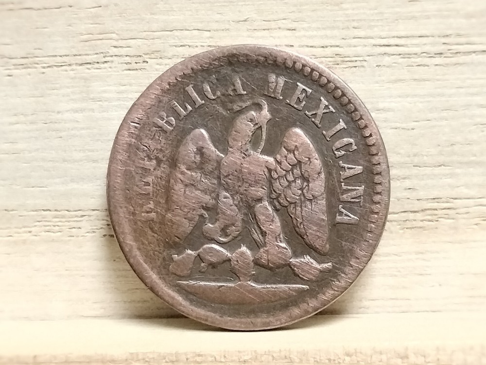 1888 Mo 1 Centavo Mexico Copper Coin