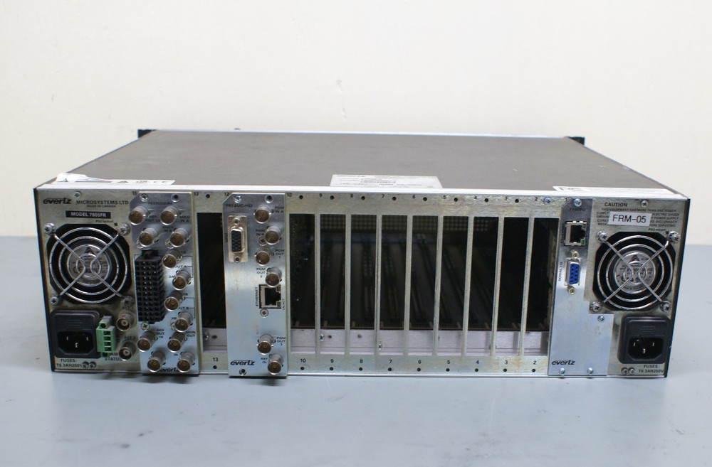 Evertz 7800FR 3RU Modular Frame with 7700FC controller card R2
