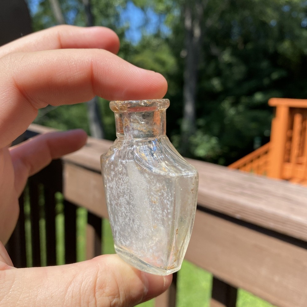 Small Iridescent Empty Perfume Bottle