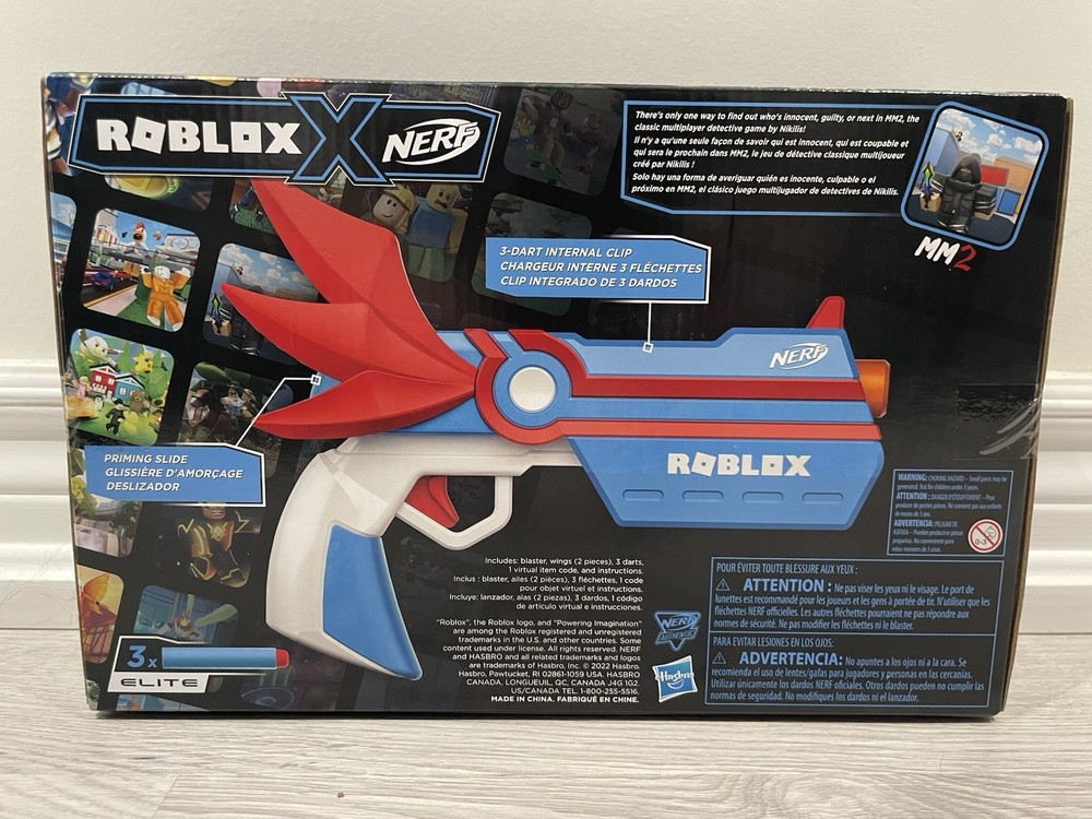 NERF Roblox MM2 Dartbringer Blaster Toy for Video Gamers - Includes Game Code