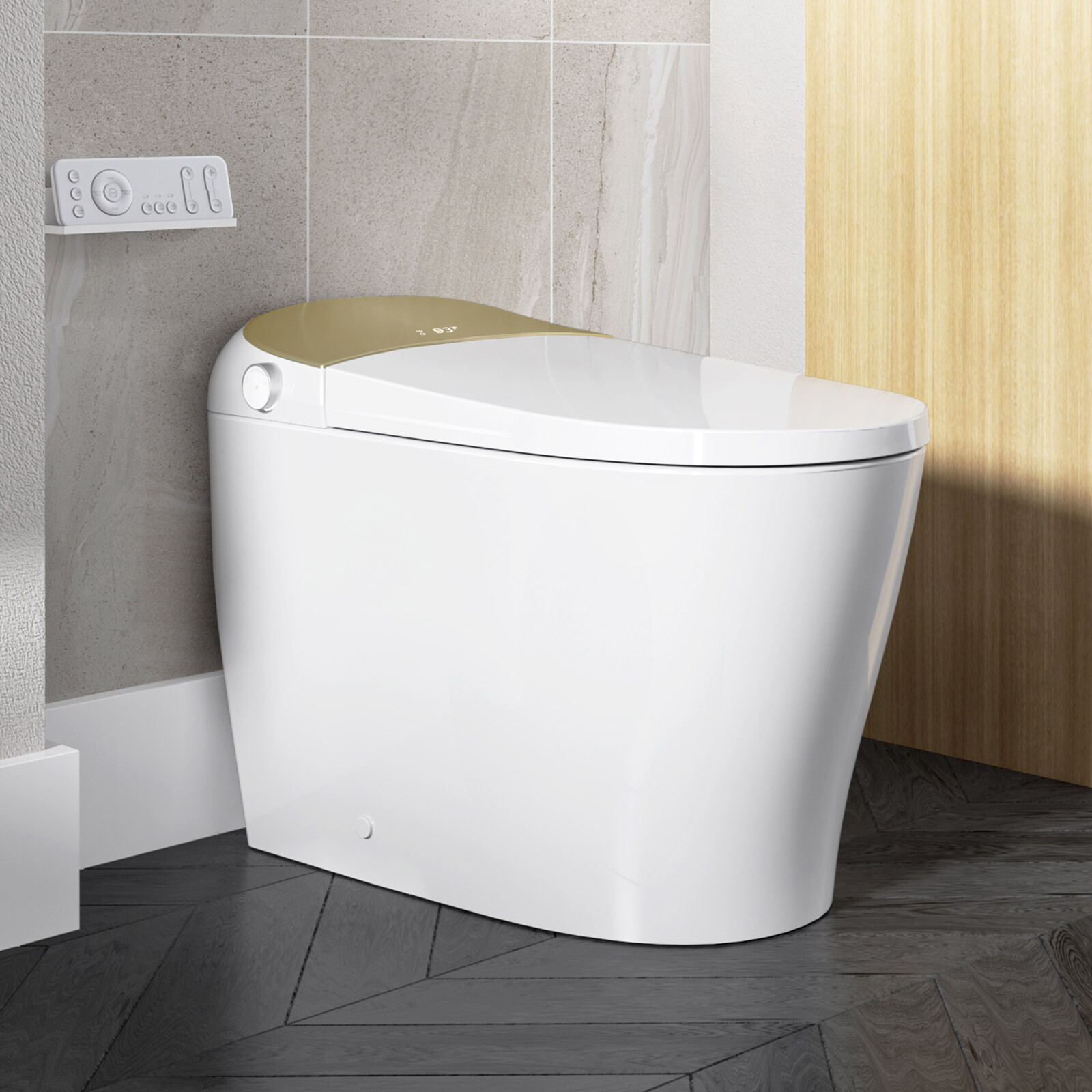 HOROW Smart Bidet Toilet One Piece Toilet with Auto Flush LED Display Dryer