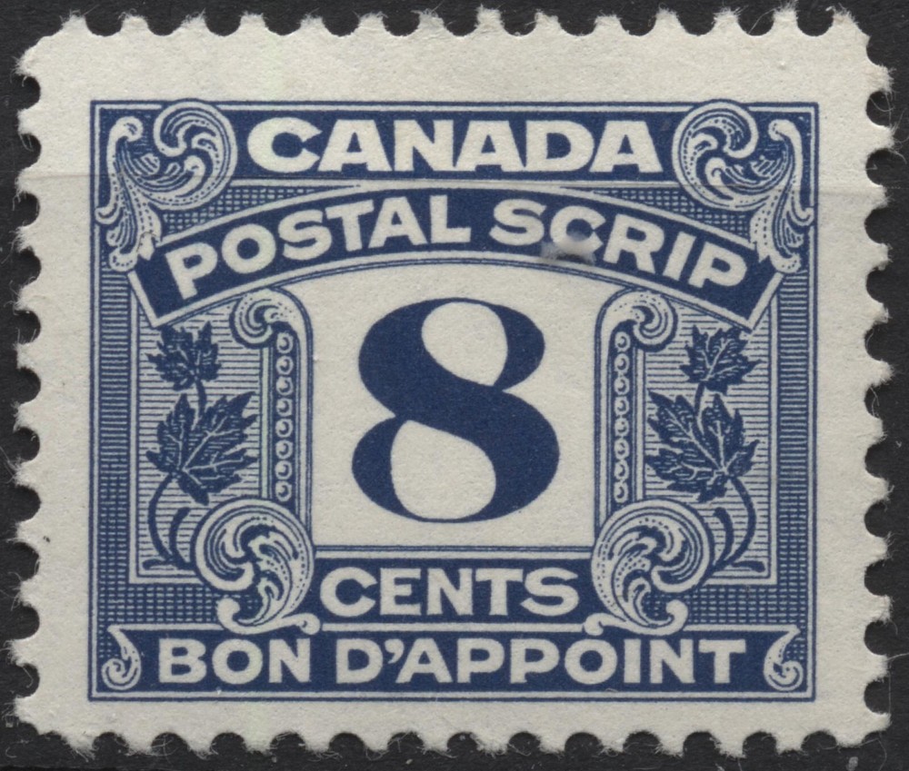 Canada 1967 VanDam #FPS30 8c blue, Postal Note (2nd issue), MH