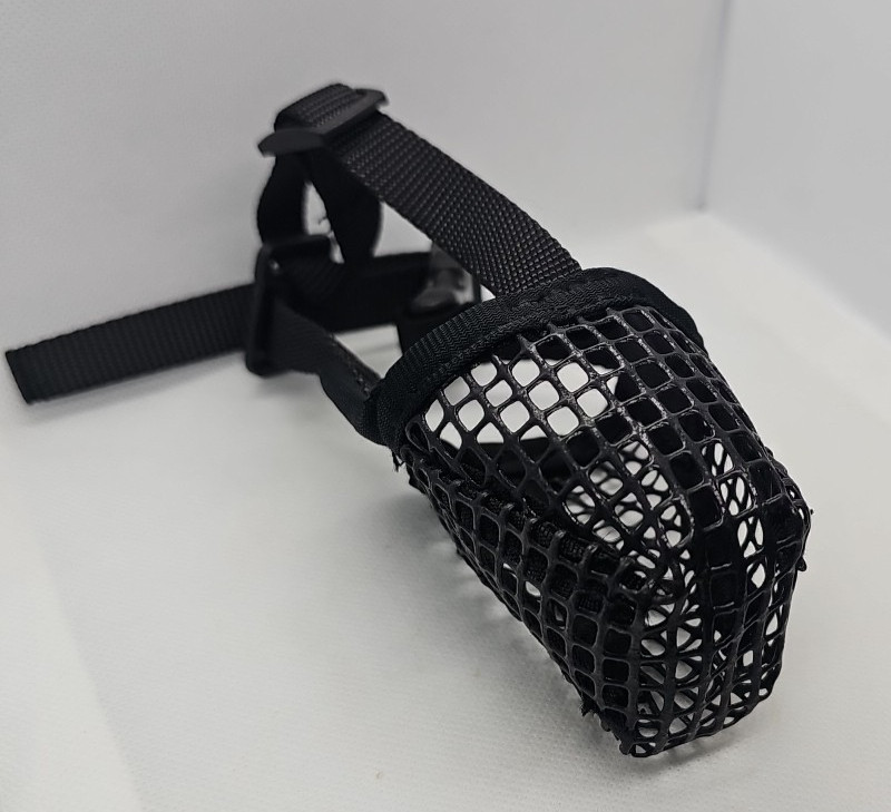 XS Dog Muzzle Mayerzon Breathable Mesh Black Adjustable