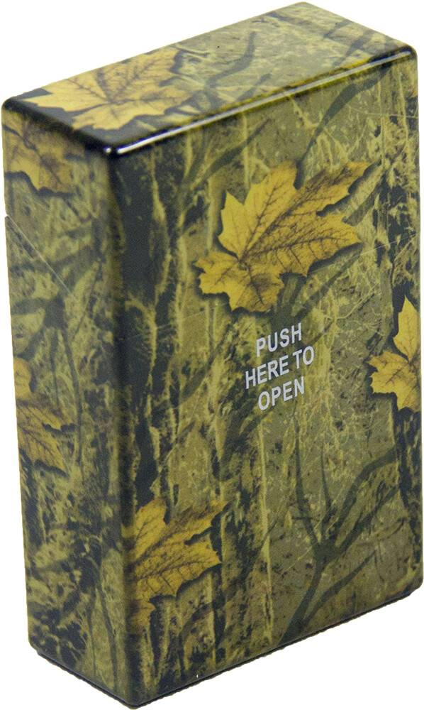 5 Pack King Size Push-to-Open Plastic Cigarette Case Camouflage Design