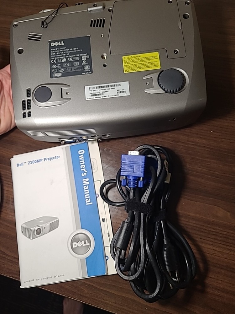 Dell 2300MP Projector, Manual, Cords - Tested Working