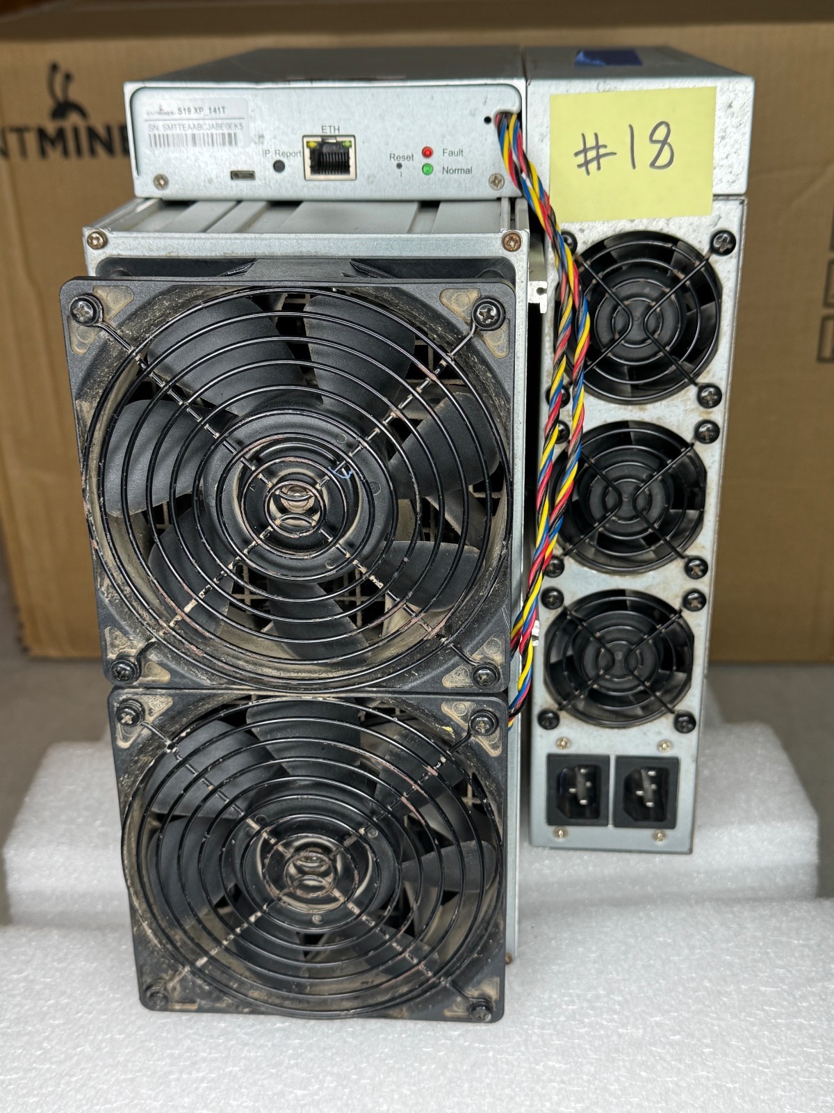 Bitmain Antminer S19 XP 141TH ASIC MINER FOR PARTS OR REPAIR - CB/PSU/FANS GOOD!