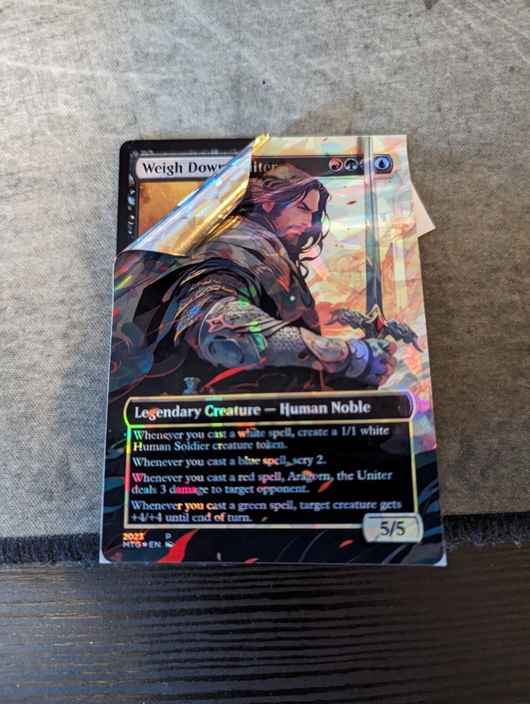 Wolverine, Best There Is Foil Custom sticker on bulk MTG Commander Marvel