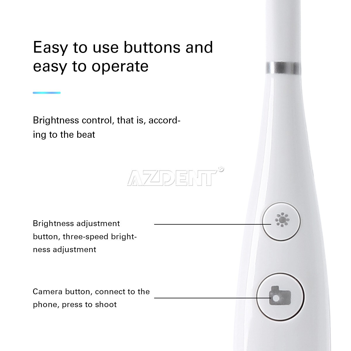 USA Dental Intraoral Camera USB HD Camera 8 LED Lights 3-speed Adjustment AZDENT