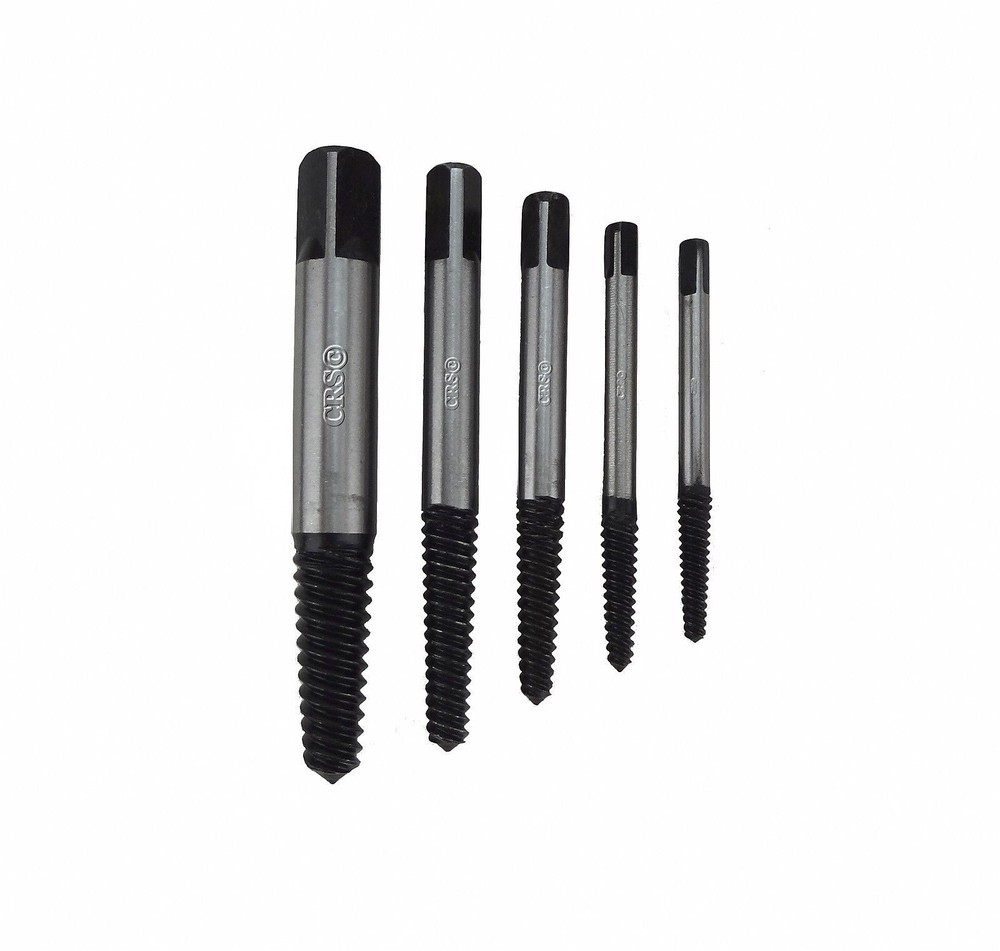 7pc BROKEN BOLT STUD SCREW REMOVER EXTRACTOR KIT REVERSE THREAD WITH TAP WRENCH