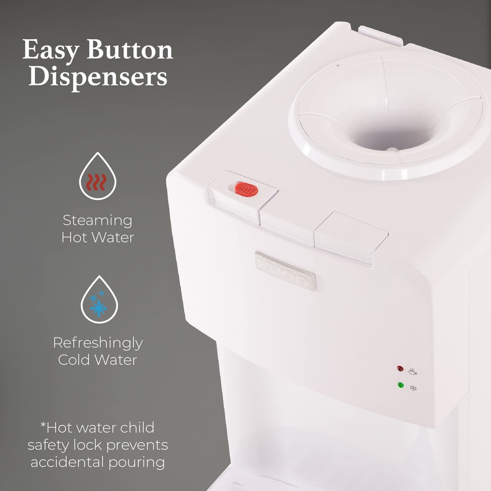 Top Loading Water Cooler with Removable Drip Tray & Energy-Saving Features- W...