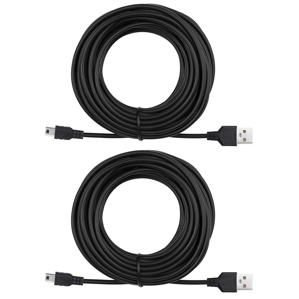 Smays 15 ft Long Mini USB Cable for PS3 Controller, Mini-B Charger Cord...