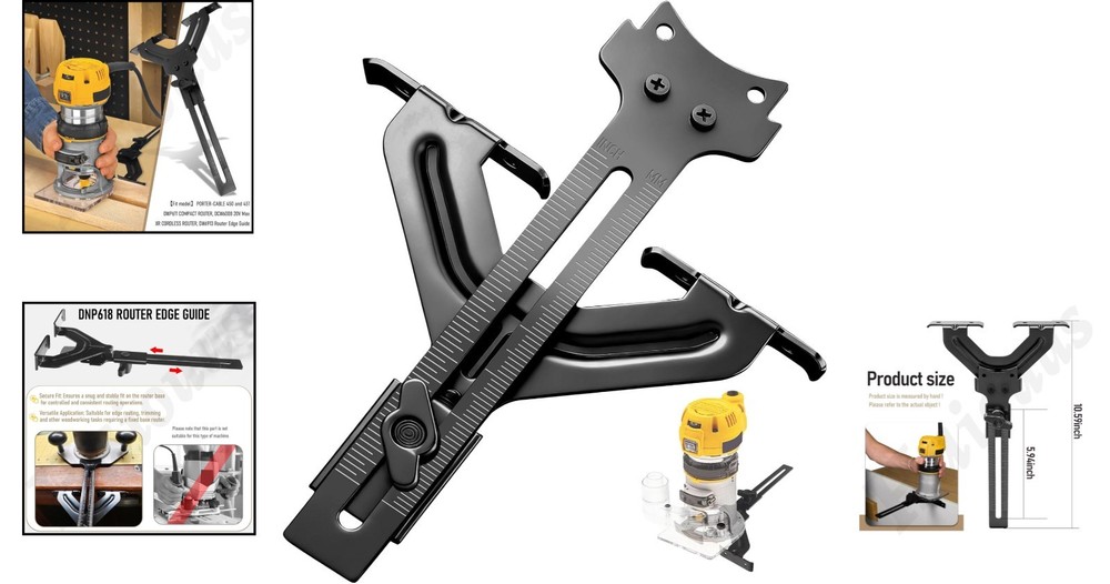 DNP618 Edge Guide for Fixed Base Compact Router, Compatible With DEWALT DWP611 R