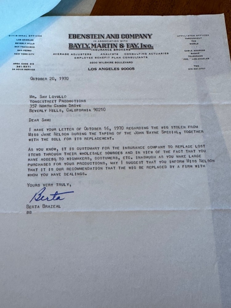 RARE BUDWEISER COMMERCIAL JOHN WAYNE MAKING OF VARIOUS PAPERWORK FOR SCRIPT
