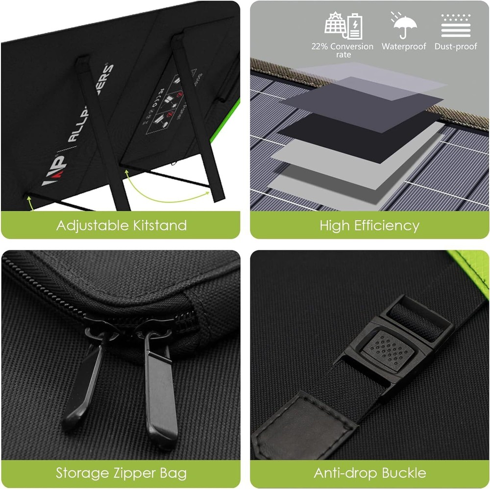 200W Monochrystalline Solar Panel 18V Foldable Solar Panel Kit For RV Laptops