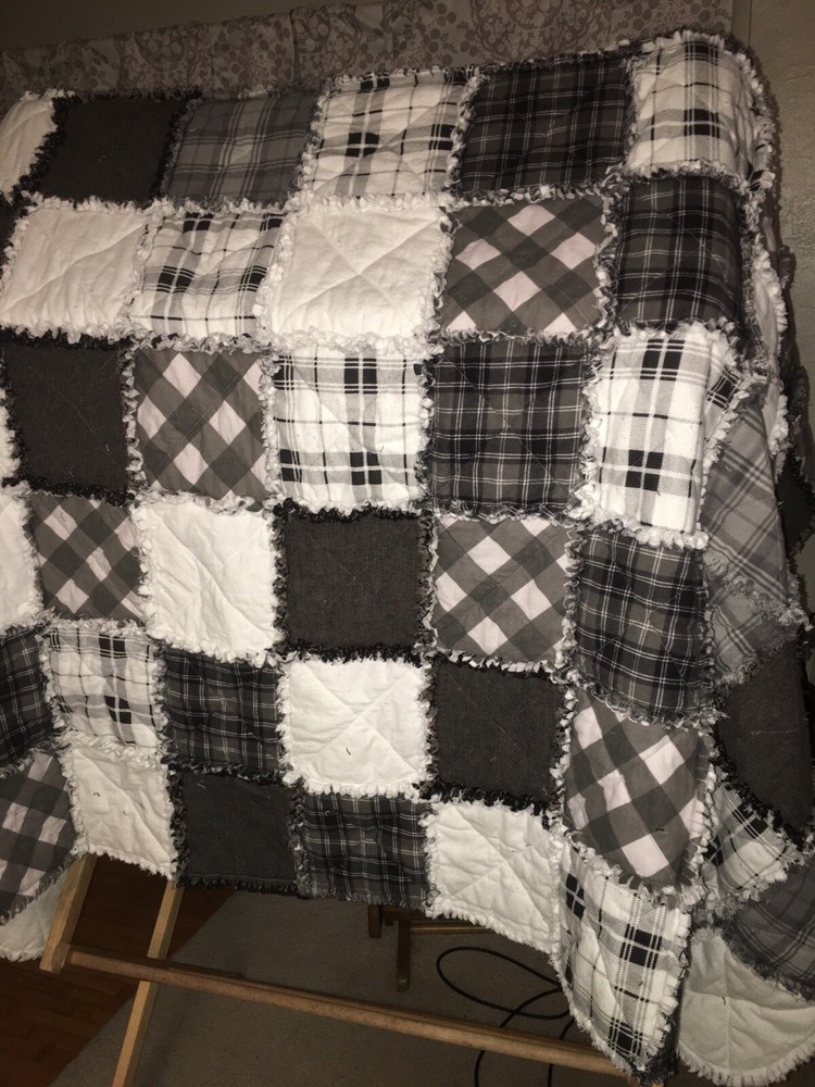 New Full Size Rag Quilt, Handmade Custom Made